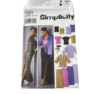Y2K Simplicity Camisole Kimono Skirt & Obi-Belt Sewing Pattern Size 6-12 UNCUT